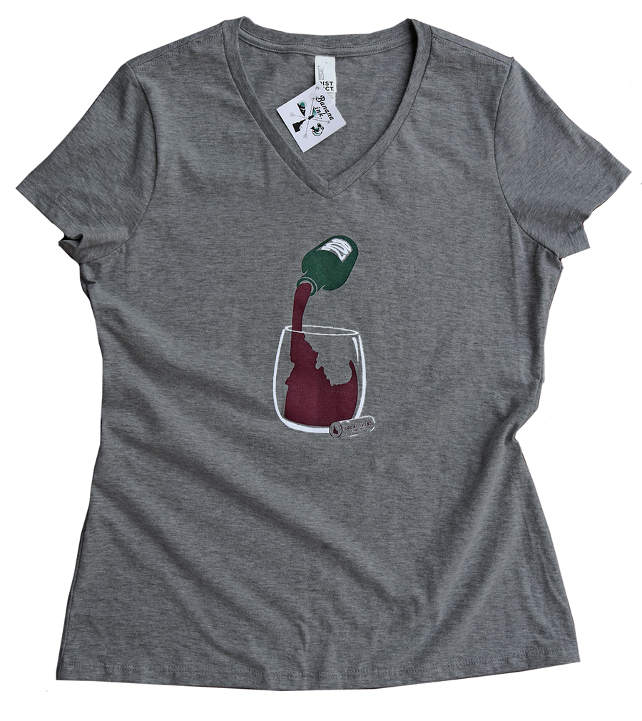 Idaho Vino Ladies V Neck Tee