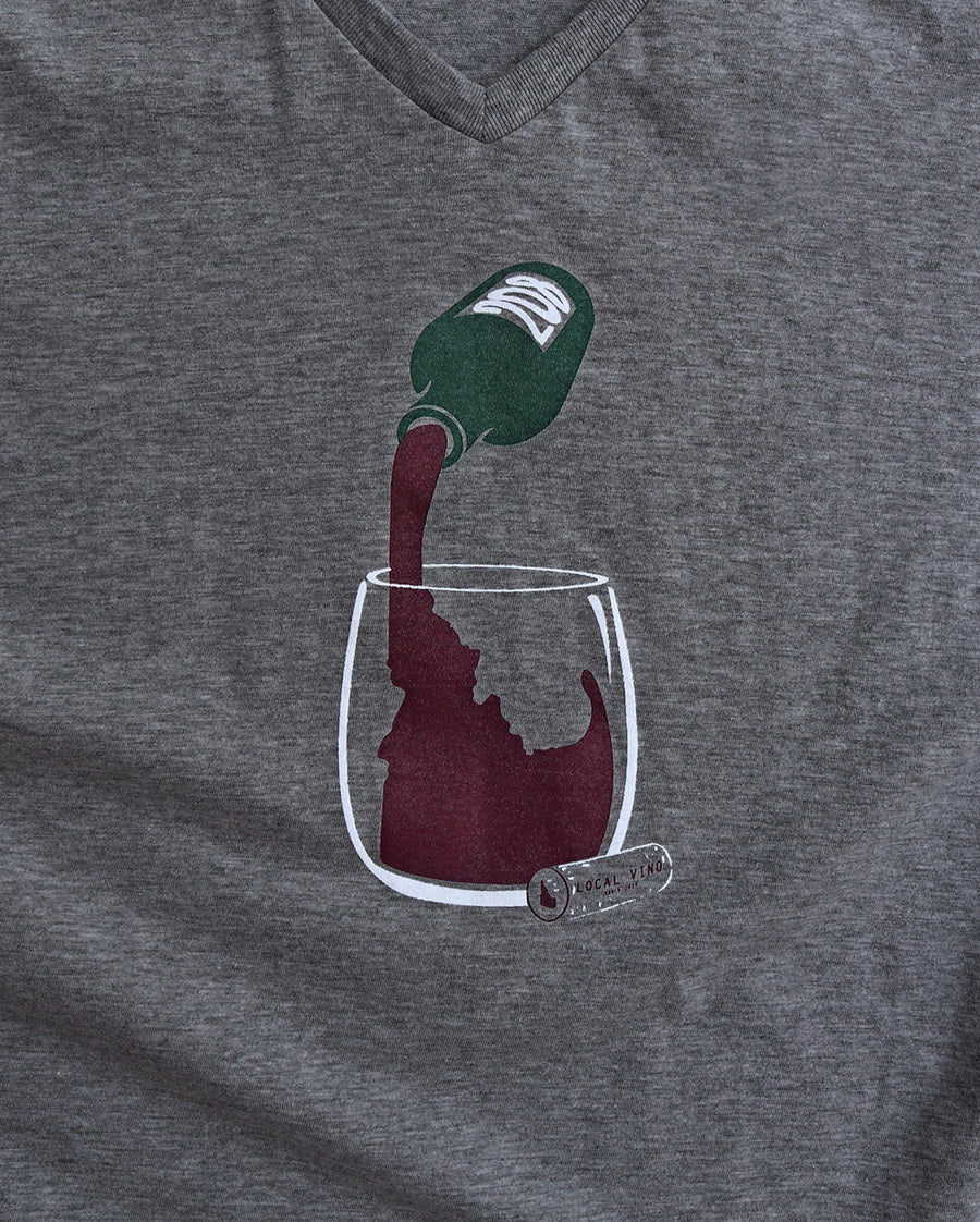 Idaho Vino Ladies V Neck Tee