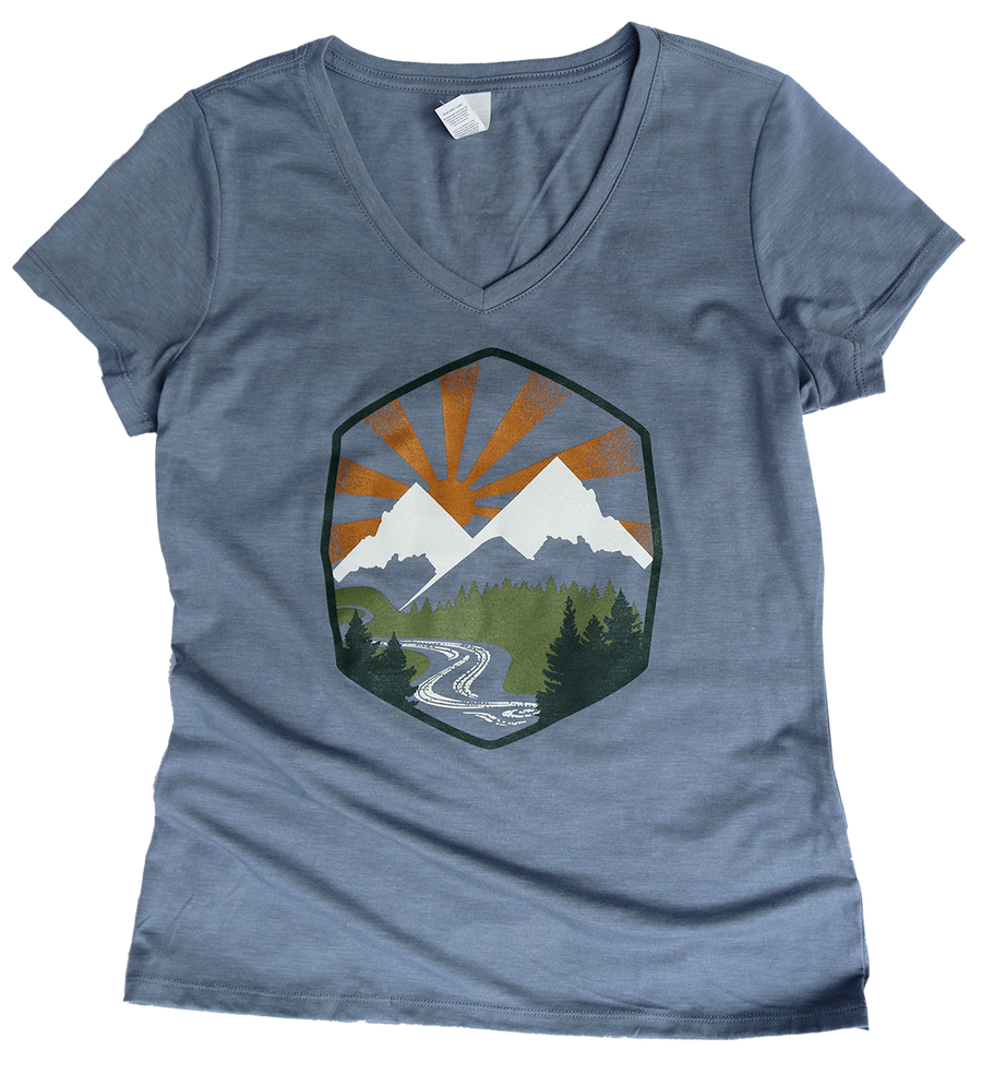 Idaho Mountain Ladies V Tee