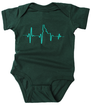Heartbeat EKG Idaho Baby Onesie