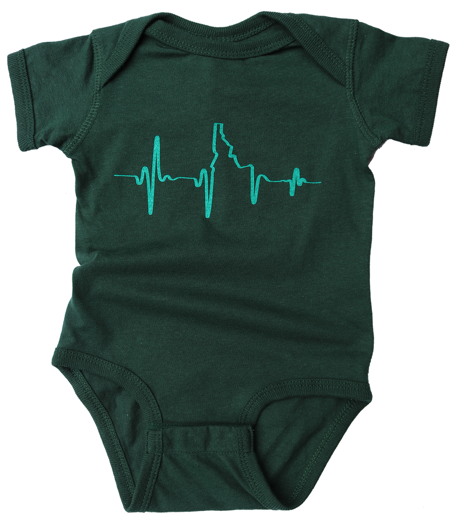 Heartbeat EKG Idaho Baby Onesie