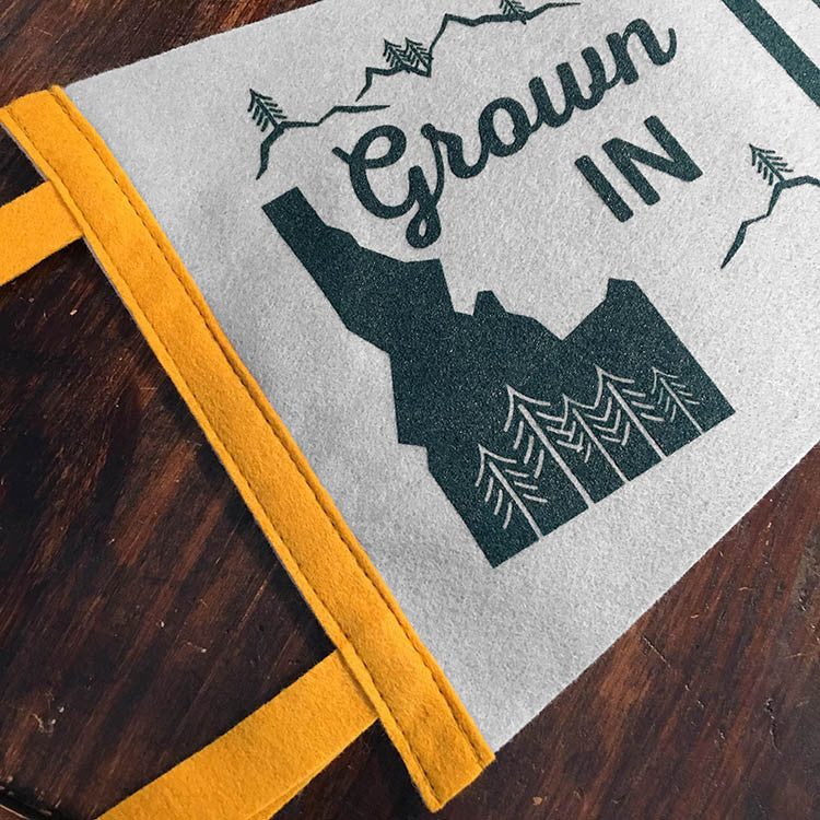 Grown in Idaho Felt Pennant