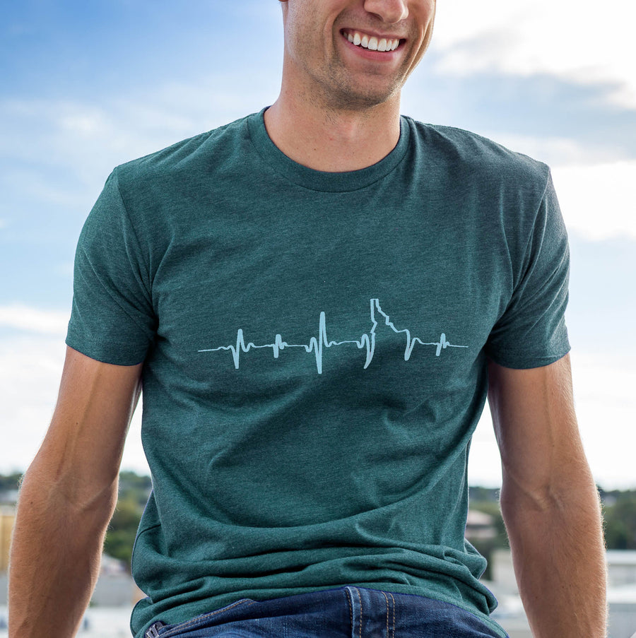 Heartbeat EKG Idaho Mens Tee