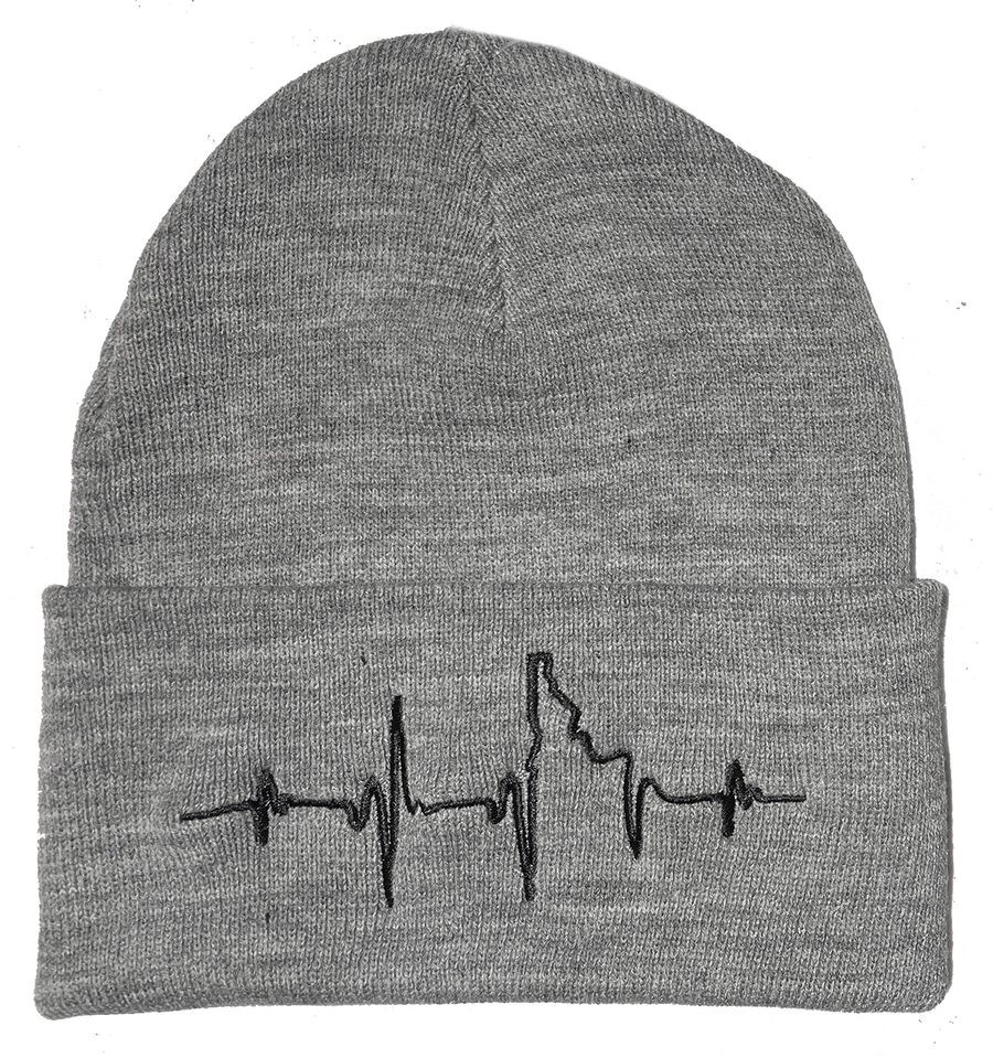 Heartbeat EKG Idaho Foldover Beanie