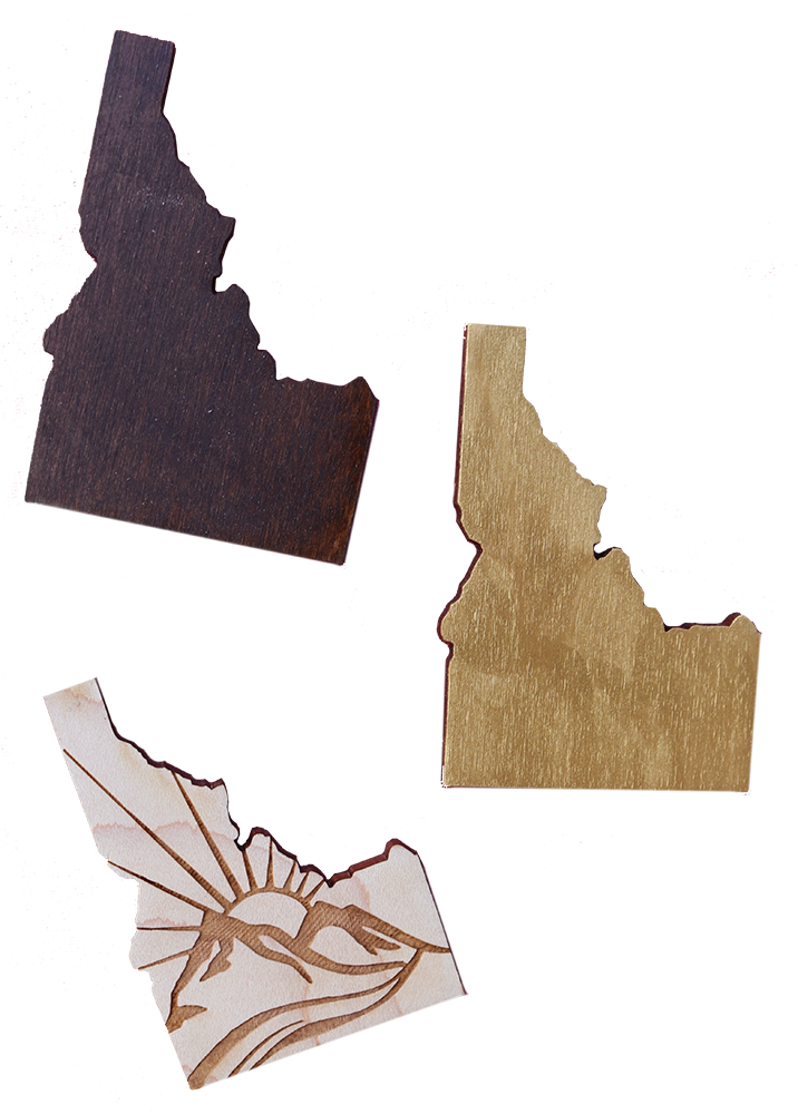 Idaho Wood Magnet