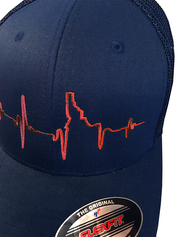 Heartbeat EKG Idaho Flex Fit Hat
