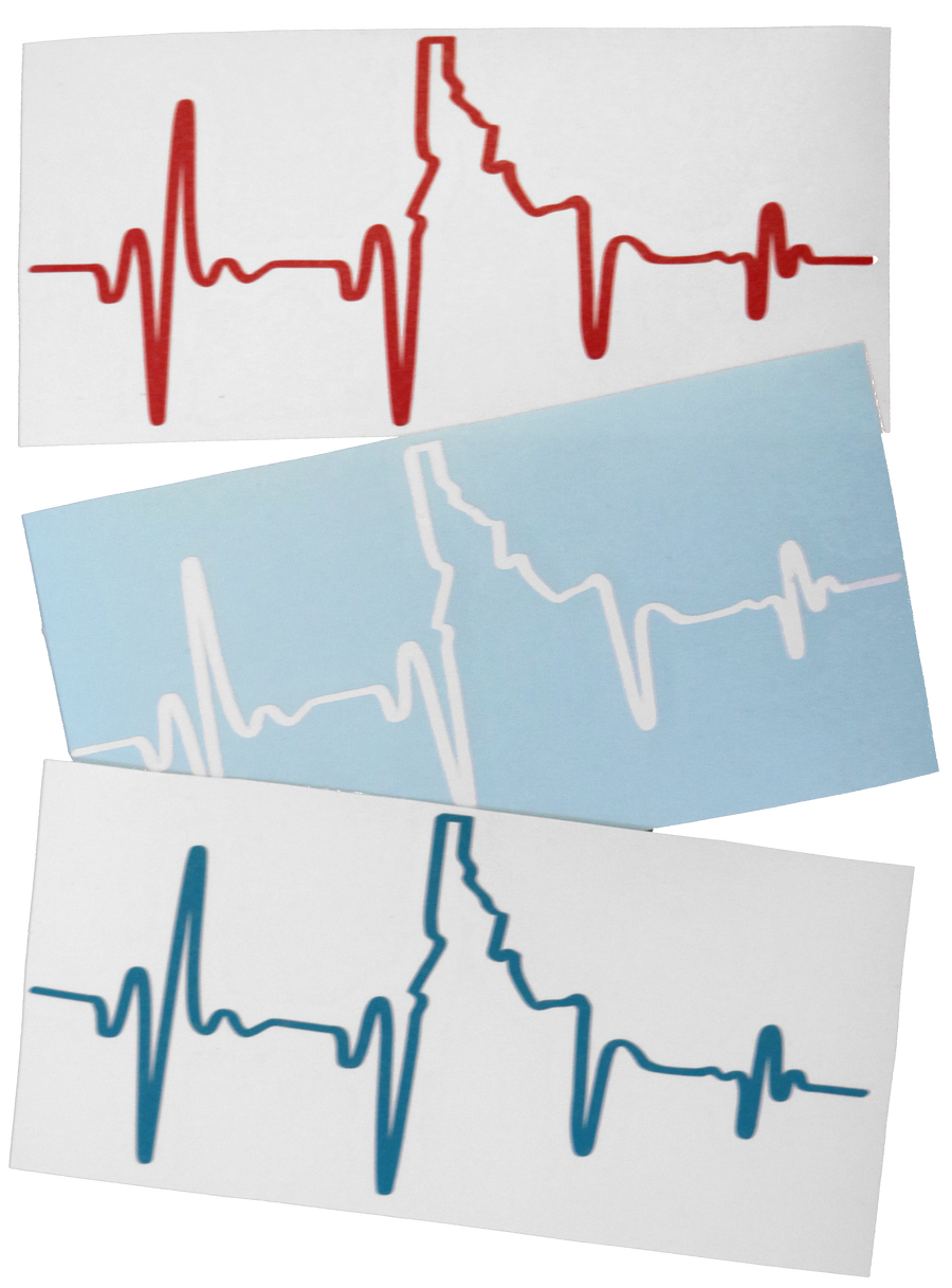 Heartbeat EKG Idaho Sticker