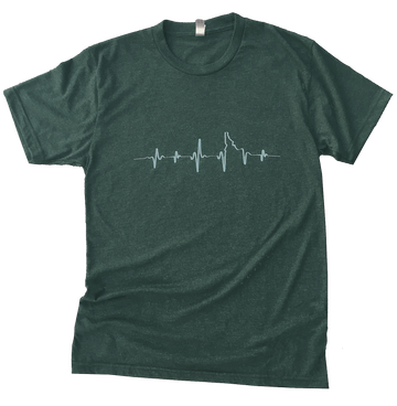 Heartbeat EKG Idaho Mens Tee
