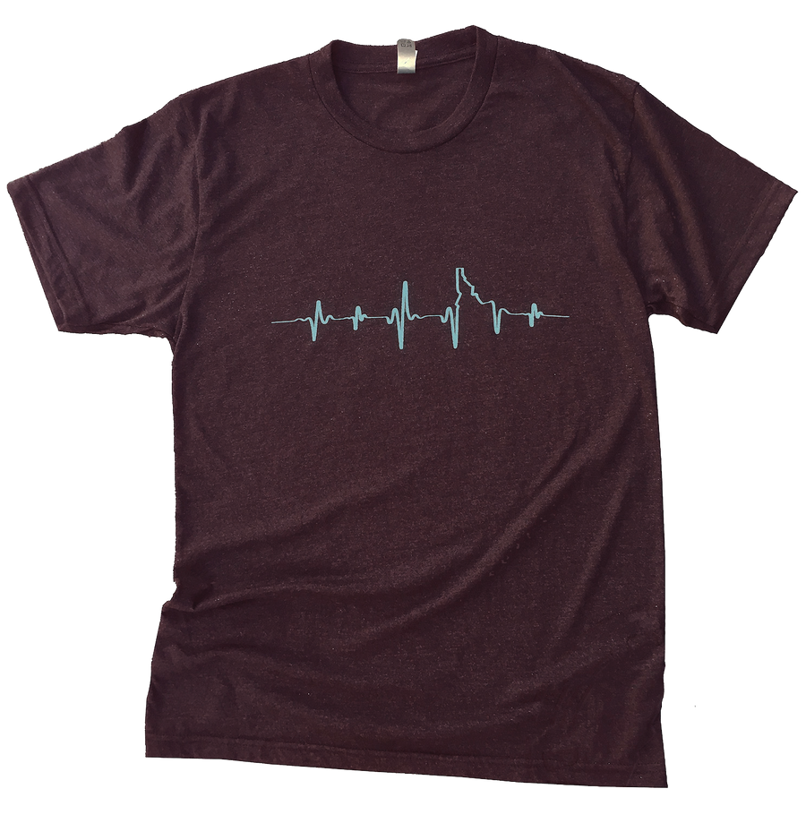 Heartbeat EKG Idaho Mens Tee